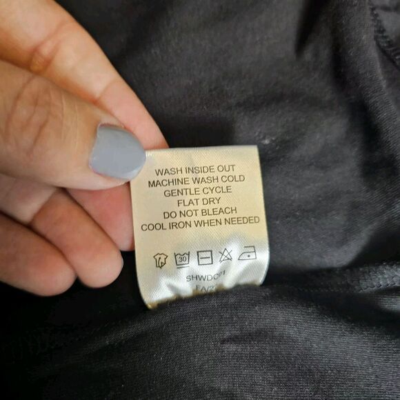 Quince Tencel Jersey Ruched Waist Dress Black Short Sleeve XL Lined Cap Sleeve - Picture 9 of 9